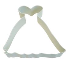 Picture of PRINCESS GOWN POLY-RESIN COATED COOKIE CUTTER WHITE 10.2CM